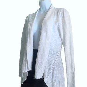 EILEEN FISHER Linen Blend Waterfall Cardig…